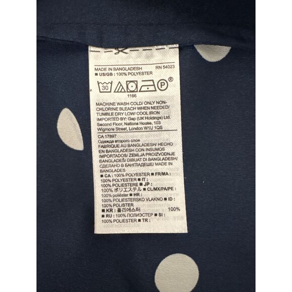 Vintage Banana Republic Polka Dot V-Neck Bell Sleeve Blouse M - Picture 12 of 12